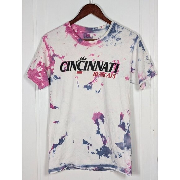 Cincinnati Bearcats Tie Dye T-Shirt Unisex  Size Small Tee Short Sleeve Champion - Picture 1 of 3